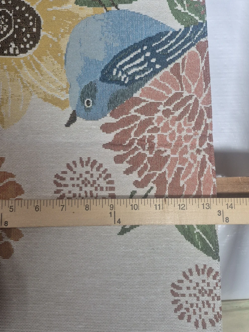 Floral & Blue Bird Runner - Neutral Background